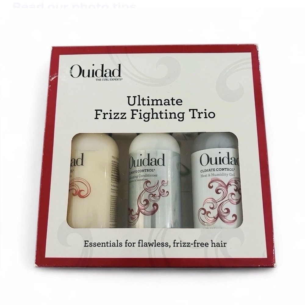 NEW Ouidad Frizz Fighting Trio Shampoo Conditioner Gel 2.5oz Set NIB